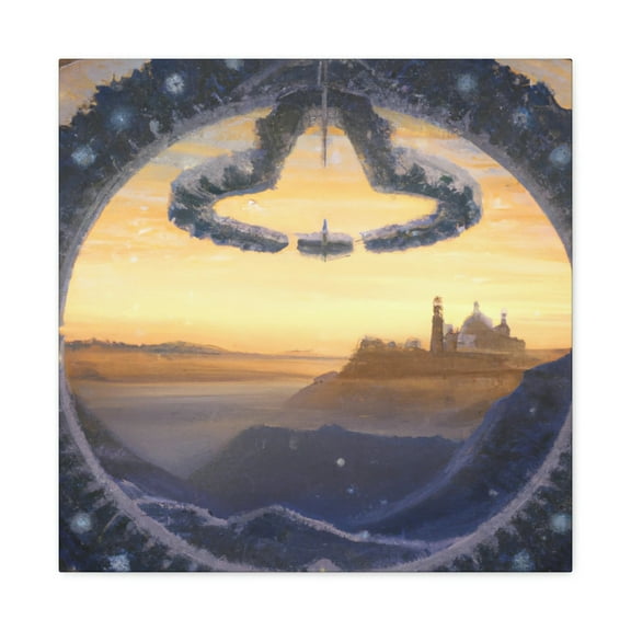 Wreath in Art Deco - Canvas
