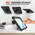 thumbnail image 4 of Dteck Case for iPad Air 11 inch 2025/2024,Heavy Duty Silicone Case 3-Layer Protection Shockproof Kickstand Cover with Pencil Holder/Hand Strap/Shoulder Strap for iPad Air 11-in. M3/M2,Black, 4 of 9