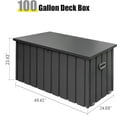 thumbnail image 2 of Domi Outdoor Living 100 Gallon Large Deck Box,Outdoor Storage for Patio Furniture, Organization and Storage for Outdoor Cushions, Garden Tools and Pool Toys, Lockable,Dark Gray, 2 of 8