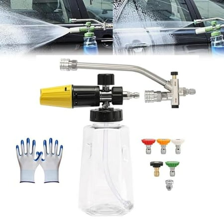 2-In-1 High-Pressure Car Washer Nozzle Accessories Dual-Head Foam Sprayer Car Washer Pressure Washer Foam Cannon For Soap Cannon For Clear Car Swimming Pool Patio Toilet