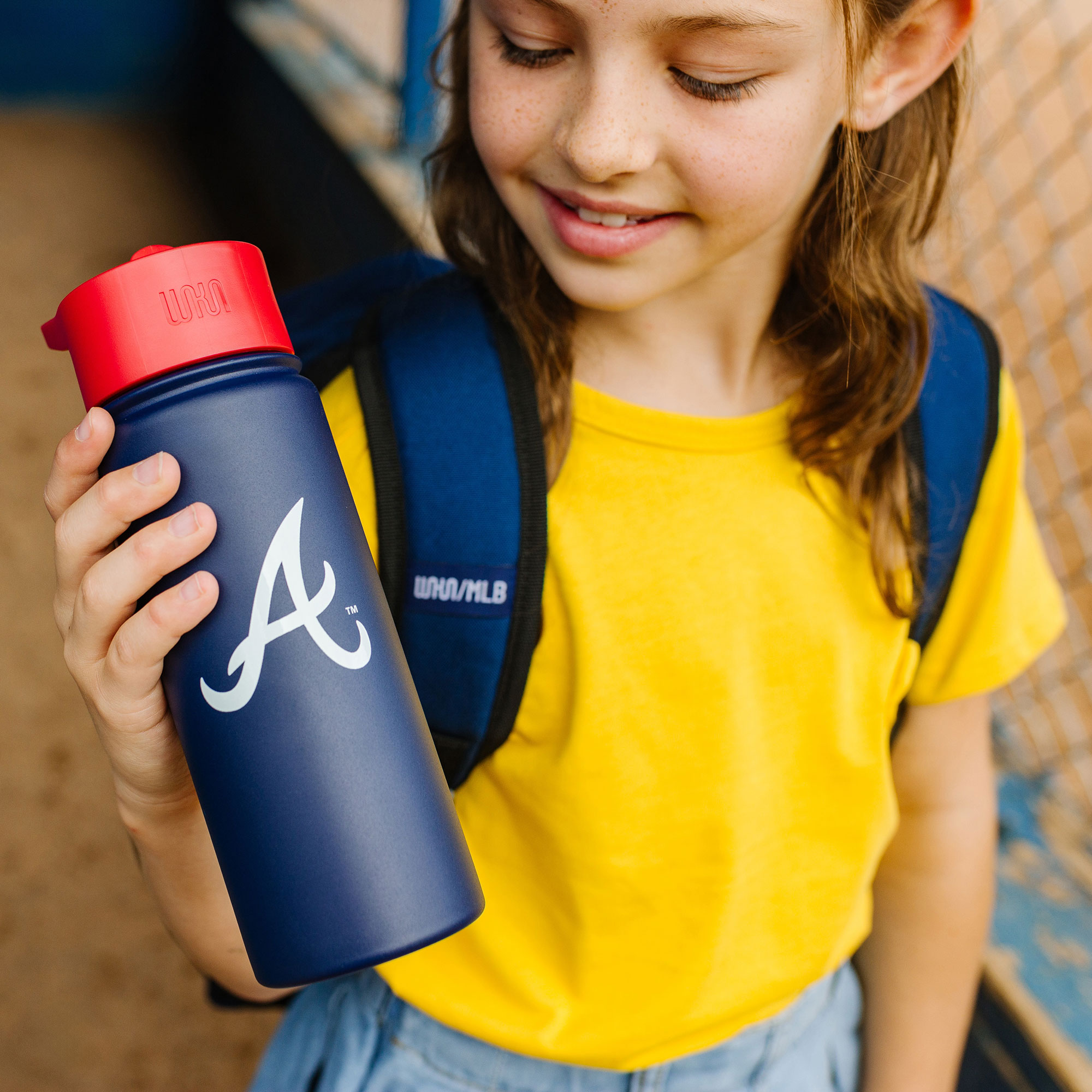 Atlanta Braves™ MLB 18 oz Insulated Steel Water Bottle with Flip-Up Straw Lid