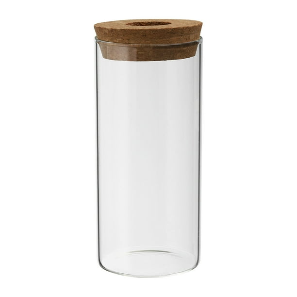 Uxcell Jarrón Cilíndrico de Vidrio 4.7"x2.6" para Propagación de Plantas Terrario Maceta de Vidrio de Escritorio con Tapón de Corcho