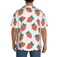 thumbnail image 3 of Sikiie Strawberries Men's Wrinkle Free Untucked Cuban Shirt Business Casual Button Down Shirts Short Sleeve Shirt3X-Large, 3 of 5
