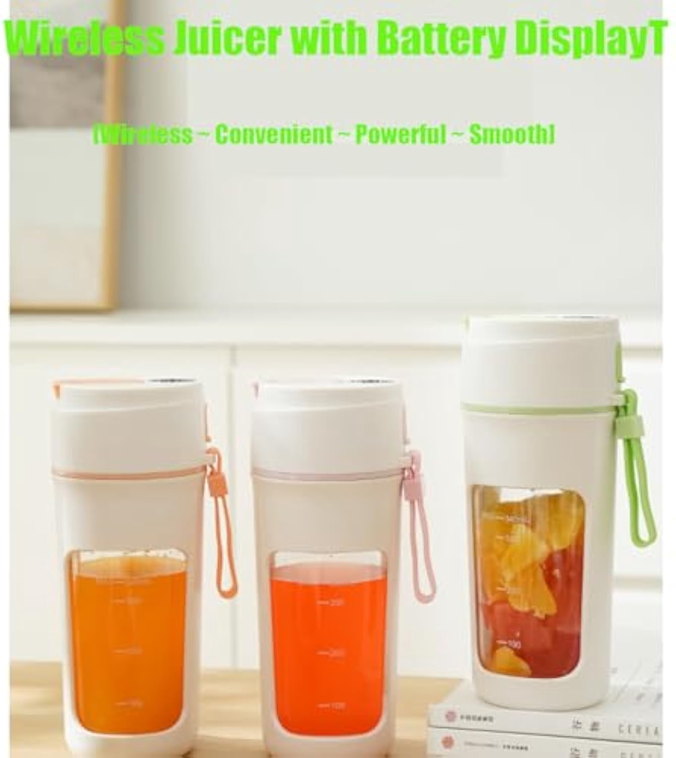 Mizuka Blender Mini Japan,Hand Portable Blender,Usb-C Rechargeable,Suitable for Home Office Travel Easy To Carry and Take (Green)