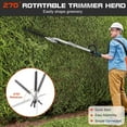 thumbnail image 3 of 52cc 2-Stroke Gas Weed Eater, 5 in 1 Weed Wacker Gas, Hedge Trimmer with Attachments, 9500rpm Strong Power & Brush Cutter for Yard and Garden (Red), 3 of 9