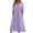 Purple, variant on Women's Solid Color Fashionable Casual V Neck Short Sleeve Hollow Out Dress Summer Cotton Linen Blend Daily Wear Mini Dress for Women, Pink, S