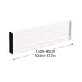 thumbnail image 3 of Adjustable Drawer Dividers, Expandable 15-25 Inch White Drawer Organizers, Storage Dividers for Bedroom, Bathroom, Office, Dressing Tables, Customizable Desk Organizers, 3 of 8