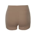 thumbnail image 3 of A2Y Women's Basic Solid Premium Cotton High Rise Bike Shorts Mocha XL, 3 of 5