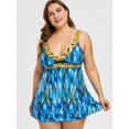 thumbnail image 2 of Set de Tankini de Talla Extra con Estampado Rosegal  Tankinis, 2 of 5