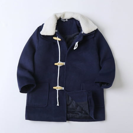 

Sweater For Child Toddler Boys Girls Winter Thicken Solid Jacket Windproof Thick Warm Outwear Woolen Over Coat