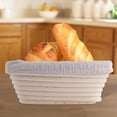 thumbnail image 1 of Baskets Handmade Rattan Basket, Fermentation Kitchen Baskets, Natural Simple And Exquisite Triangle Basket(Cloth cover 16X16X6CM, 12), 1 of 4