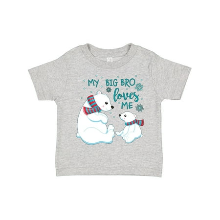 

Inktastic My Big Bro Loves Me- Cute Polar Bears Gift Toddler Boy or Toddler Girl T-Shirt
