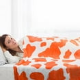 thumbnail image 3 of Orange Throw Blanket Fleece Cozy Blankets & Throws Soft Throw Blankets for Couch, 3 of 5