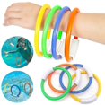 thumbnail image 1 of 4 Pack Underwater Pool Toys, Training Pool Diving Rings Swim Toys Dive Rings Diving Toys Kids Pool Toys For Fun Water Toys Games, 1 of 4