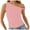 Pink, variant on Beach Vacation Clothes for Women Cobalt Top Women Date Night Tops for Camisole Juniors Control Shirt Crop Spandex Closet Staples Workout Day of The Tops Dance Top Crop Workout Compression Brown L