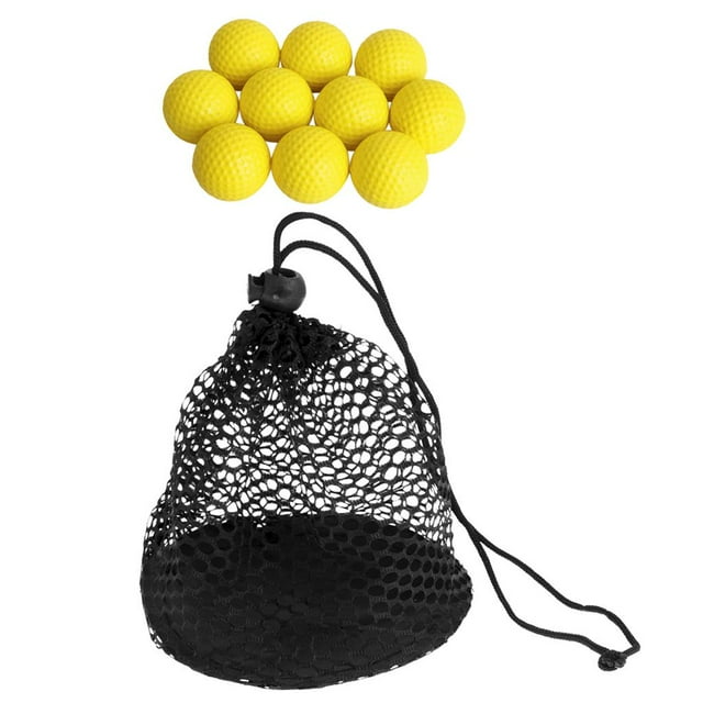 10 Piezas de Pelotas para golf de Espuma con Bolsa de Almacenaje 25 Accesorios para Golf Negro