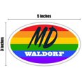 thumbnail image 3 of Waldorf MD Maryland Charles County Rainbow Pride Flag 6 Stripes Pride Flag Euro Decal Bumper Sticker 3M Vinyl 3" x 5", 3 of 3