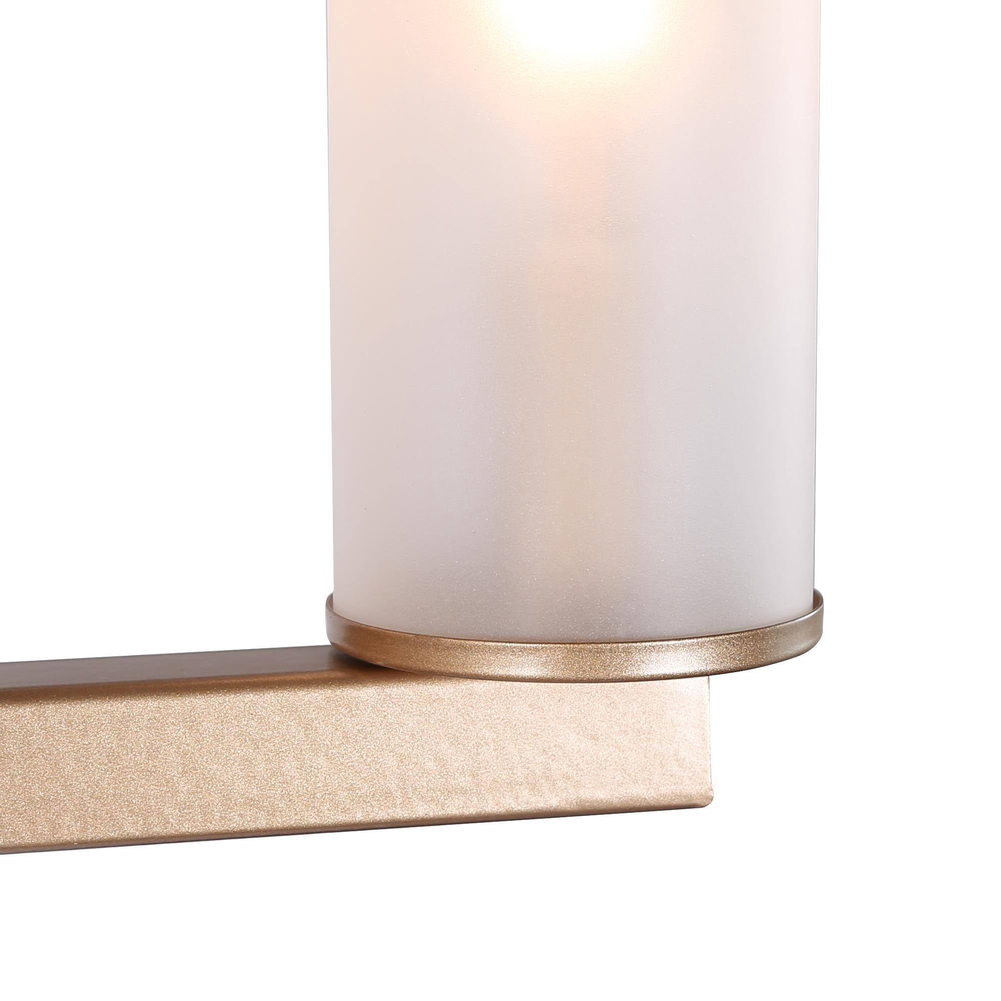 LNC Charm 8 -Light 32.5''L Matte Gold Modern/contemporary Frosted glass Linear Large Hanging Kitchen Island Light