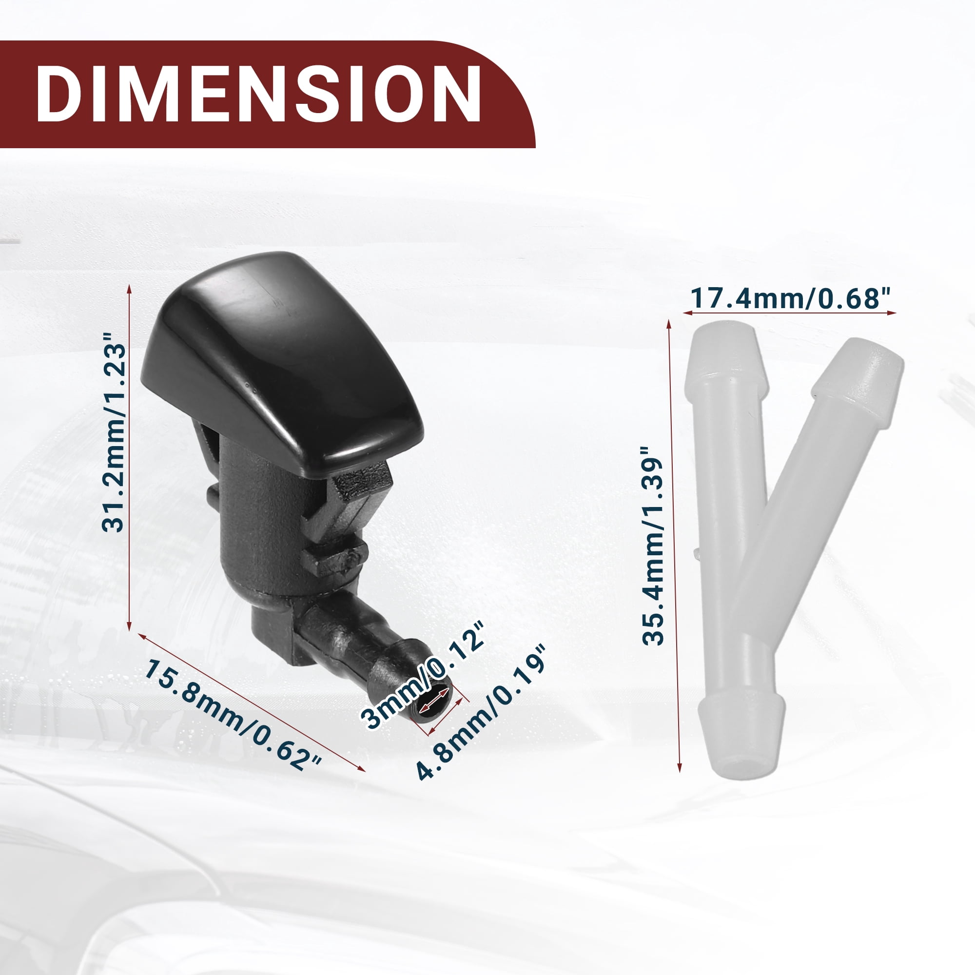 Unique Bargains Windshield Washer Nozzle for Chevrolet Traverse Durable