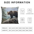 thumbnail image 6 of Nawypu Bear Throw Pillow Cover Wild Animal Bear Decorative Pillowcase for Sofa and Bed Couch,Suitable for All Season Pillow Case for Livingroom Bedroom Chair,2 Pcs White, 6 of 6