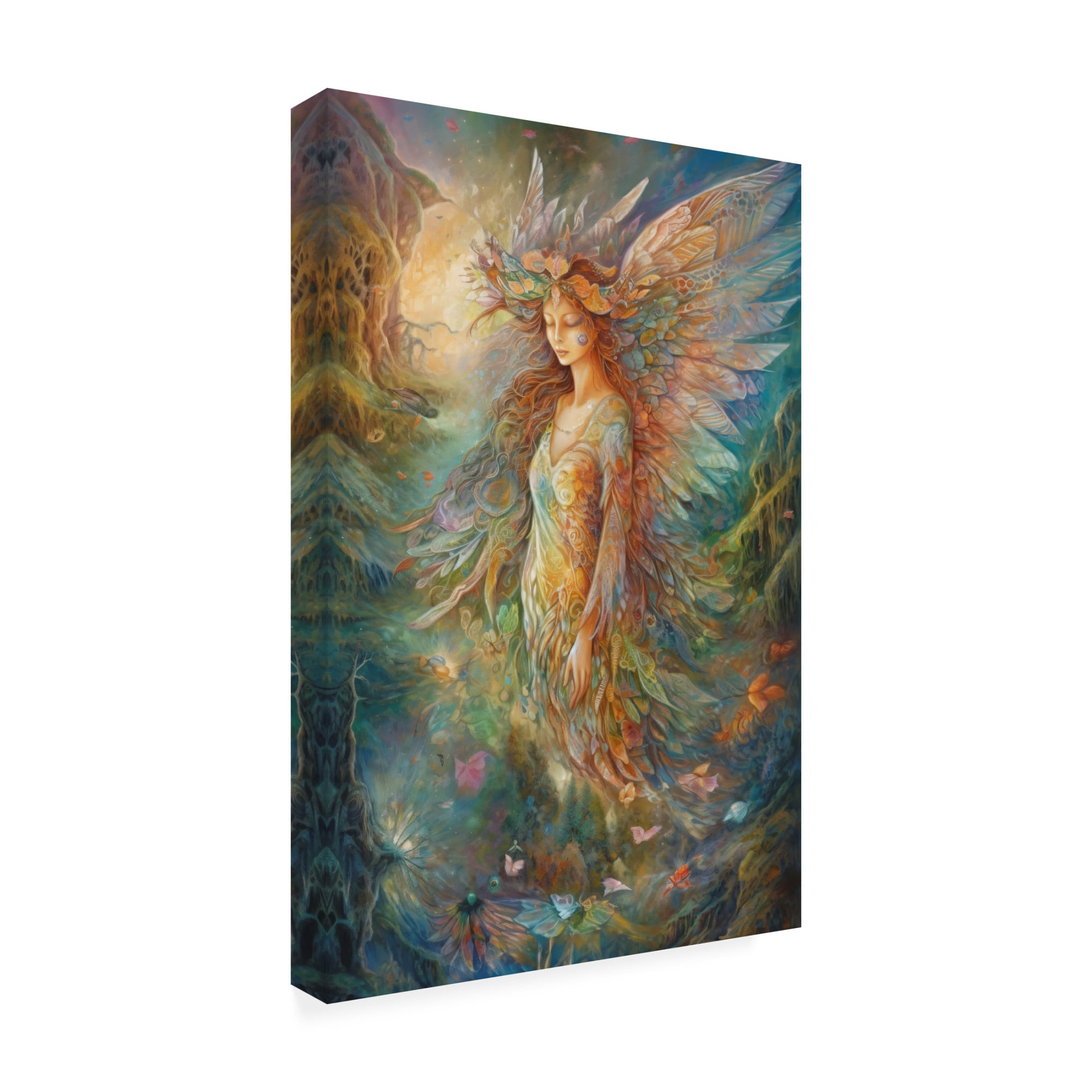 Canvas Wall Art - Mikey Bergman 'Jw Faerie 35' Wall Art for Living Room, Bedroom, or Office Décor by Trademark Fine Art - 30 x 47 Inches