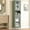 Green, variant on Amlancher 66.4in Tall Narrow Bathroom Storage Cabinet, Linen Tower with Door and Drawers for Small Spaces, Green