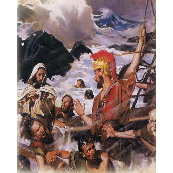 Catholic print picture - Shipwreck T - 8" x 10" ready to be framed