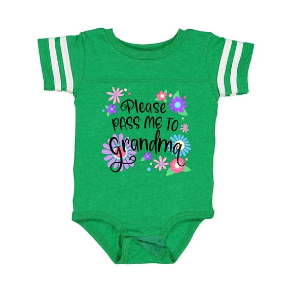 Inktastic Please Pass Me to Grandma with Flowers Boys or Girls Baby Bodysuit