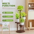 thumbnail image 7 of Bamworld 4 Tier Wood Plant Stand Indoor Corner Plant Shelf for Multiple Potted Plants,Tall Flower Stand for Living Room Bedroom Patio Garden Balcony, 7 of 7