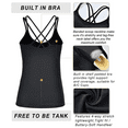 thumbnail image 5 of RUNNING GIRL Women's Spaghetti Strap Workout Tank Tops with Built in Bra Sports Camisole Compression Long Length, 5 of 7