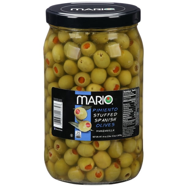 Mario Manzanilla Olives stuffed with Minced Pimiento, 44 Oz Walmart