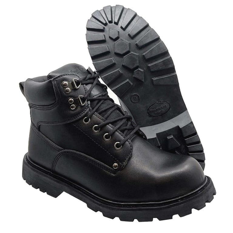 Black steel top toe boots walmart