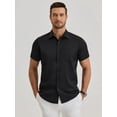 thumbnail image 3 of sogami Short Sleeve Dress Shirts for Men Stretch Casual Button Down Shirt, 3 of 9