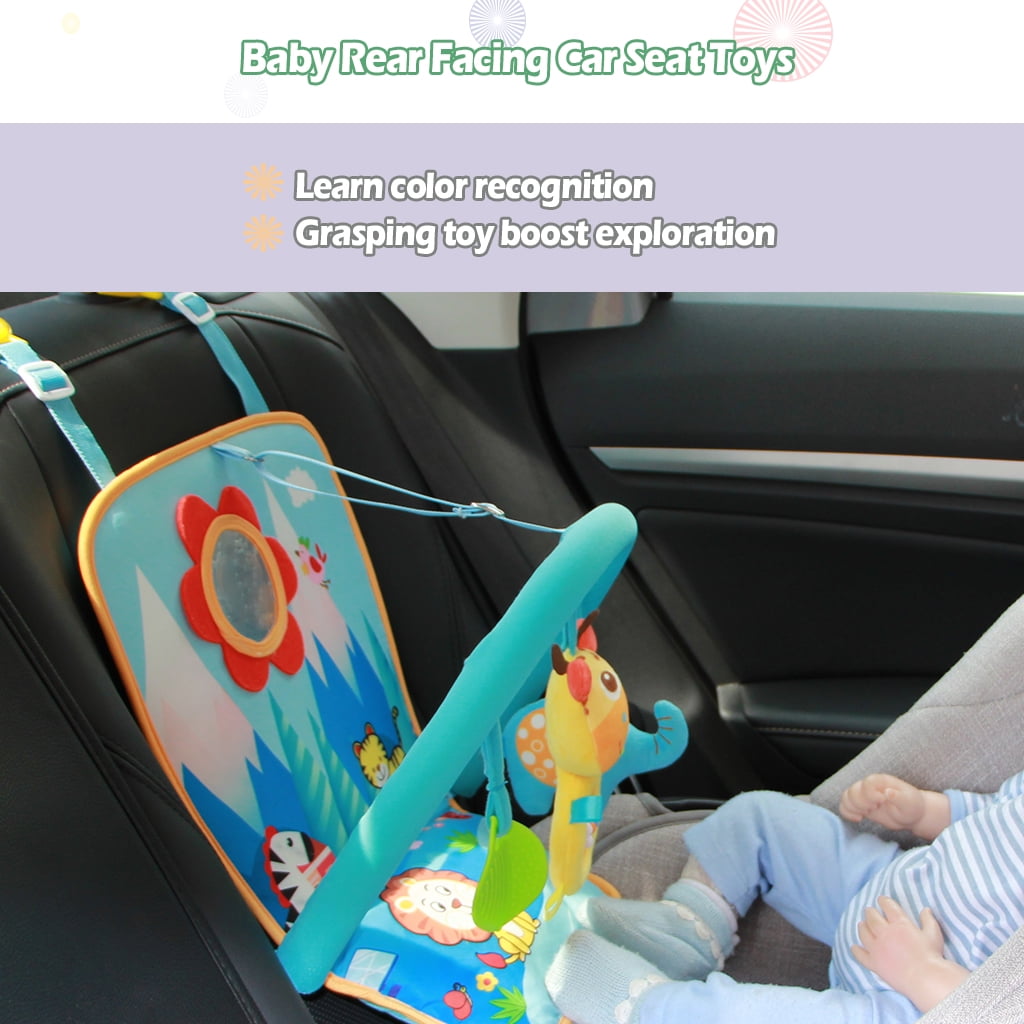 Blublu Park Car Seat Toy Rear Car Seat Hanging Toys for Baby Kick and Play Activity Center for Rear and Forward Facing Easier Drive for Newborn