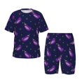 thumbnail image 1 of Balery Eggplant Conjunto de Pijama Infantil de Manga Corta con Estampado – Ropa de Dormir de Algodón Suave-3X-Large, 1 of 6