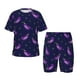 thumbnail image 1 of Balery Eggplant Conjunto de Pijama Infantil de Manga Corta con Estampado – Ropa de Dormir de Algodón Suave-Medium, 1 of 6