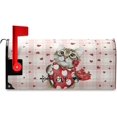 thumbnail image 4 of Happy Valentine''s Day Cat Mailbox Cover Standard Size Red Pink Love Heart Buffalo Plaid Magnetic Mailbox Covers Garden Yard Post Wraps Letter Box Cover Decorations 21" L x 18" W, 4 of 6