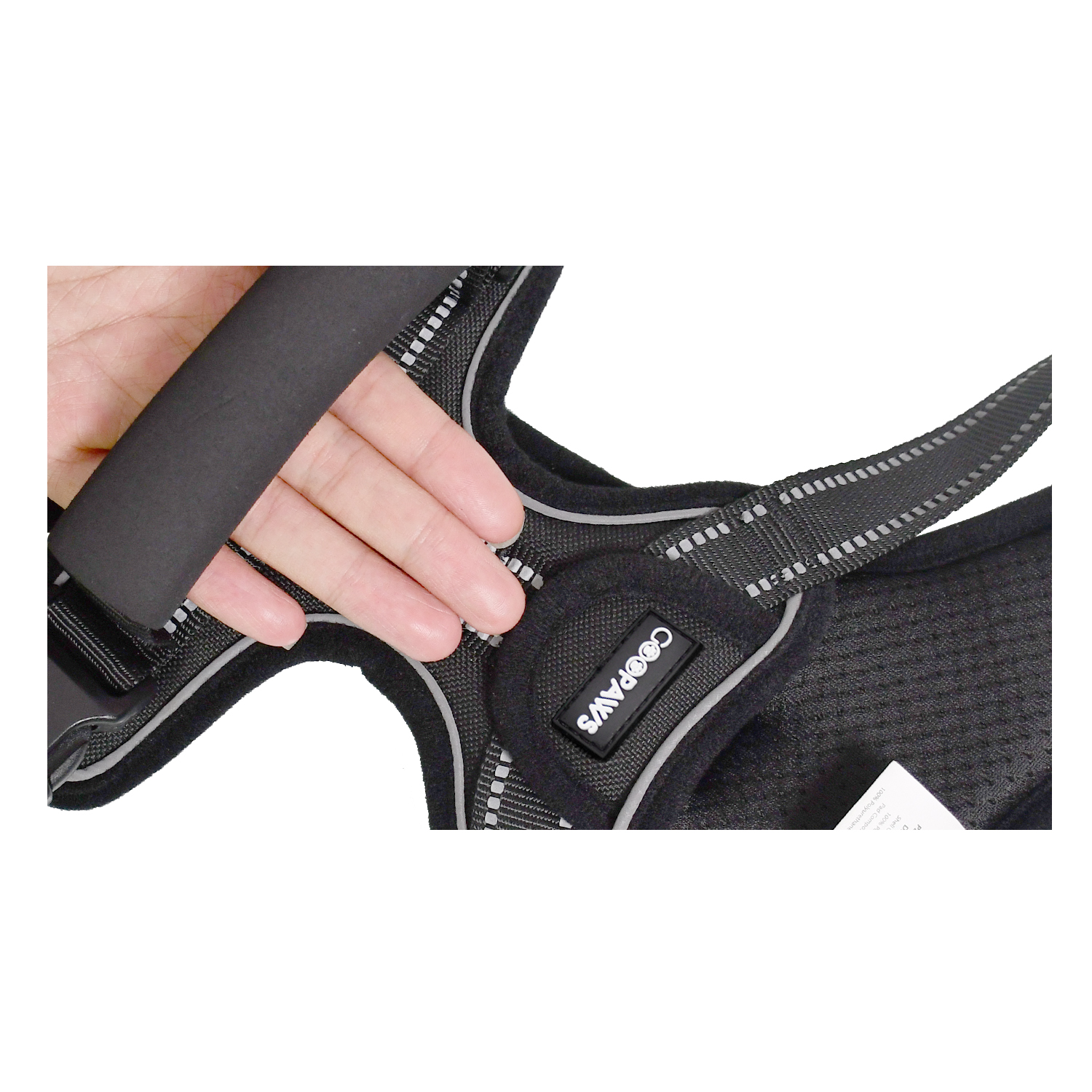 GOOPAWS Padded Reflective Dog Harness, Easy Control Lightweight Dog Harness, Adjustable Outdoor Pet Harness for Small Medium Large Dogs