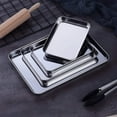 thumbnail image 5 of Baking Tray Set Of 2, Stainless Steel Oven Tray, Baking Tray Non-toxic Healthy, Mirror-smooth Rust-free, 5 of 5