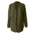 thumbnail image 5 of Womens Cardigan Solid Color Long Sleeve Lightweight Soft Knit Open Front Sweaters Loose Fit Long Sleeve Fall Sweaters Coat with Pocket Classic Plus Size Sweaters for Women,Green XXXL, 5 of 6