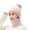 Pink, variant on Womens Winter Beanie Hat Scarf Set Warm Fuzzy Knit Hat Neck Scarves