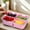 pink, variant on Snack Box Container, 4 Compartments Divided Serving Tray with Lid, Snackle Box Container, Snack Organizer for Fruit, Veggie, Per