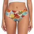 thumbnail image 1 of Fotbe Fall Maple Leaves Calzones Estampados para Mujer – Ropa Interior de Algodón, Cómoda, Suave y Elástica-Large, 1 of 6