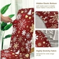 thumbnail image 3 of Snowflake Christmas Dining Room Chair Covers Slipcovers Set of 4, Winter Holiday New Year Stretch Chair Slipcovers Protector, Xmas Spandex Kitchen Parsons Chair Cover, 3 of 7