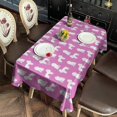 thumbnail image 3 of Cute Cartoon Poodle Dogs Rectangle Tablecloth 60"x102",Waterproof Polyester Rectangle Table Cloth, Wipeable Spillproof Polyester Tablecloth for Dining, Camping, Indoor and Outdoor, 3 of 6