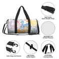 thumbnail image 4 of Fotbe Zebra Colourful Bolsa Deportiva de Lona Plegable con Estampado, Bolsa de Gimnasio con Bolsillo Seco/Húmedo, Bolsa de Viaje Ultraligera de Gran Capacidad, 4 of 6
