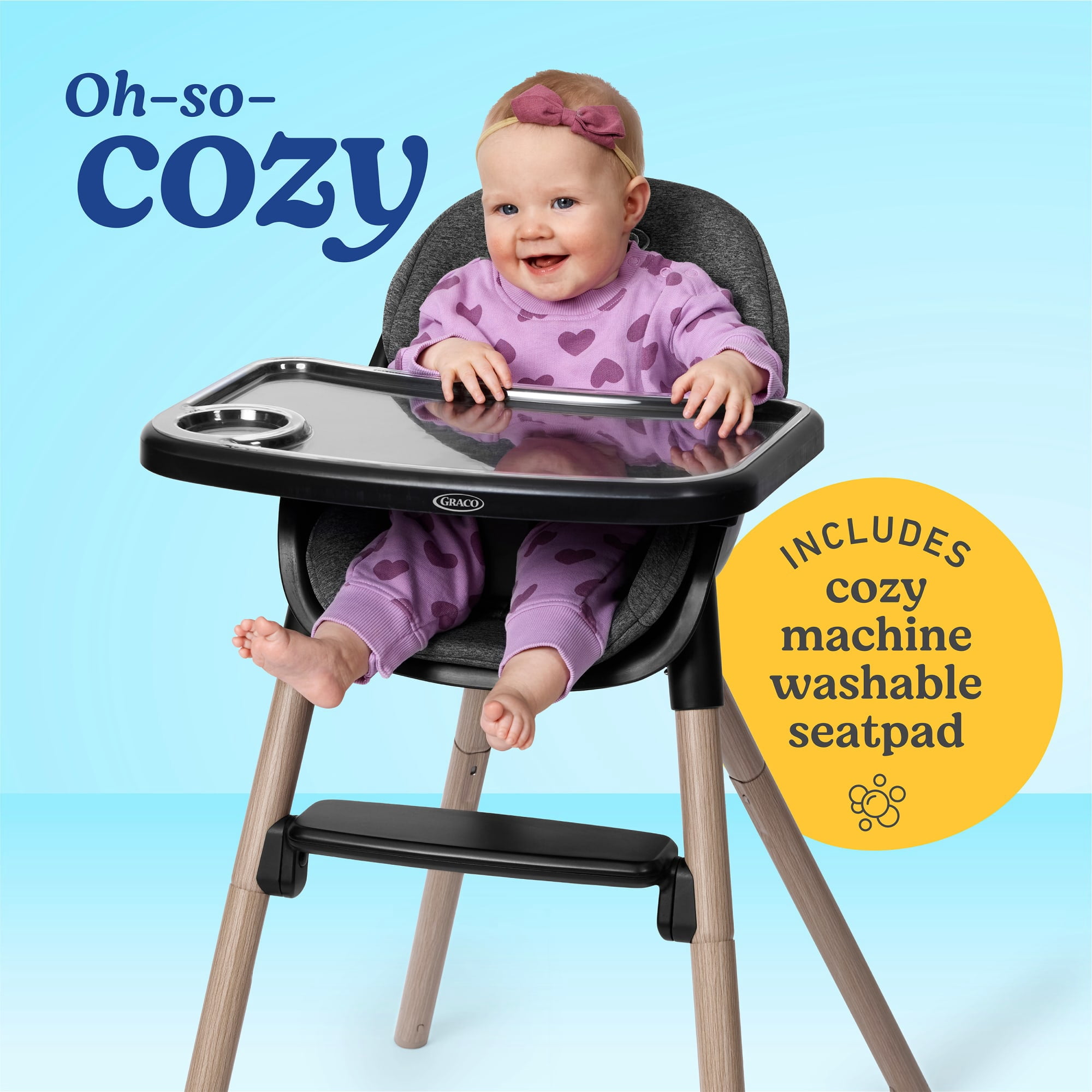 Graco Ready2Dine DLX 4-in-1 High Chair for Baby and Toddler, Hazen Black