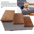 thumbnail image 3 of Folding Pet Steps, High Durability 3 Tiers Dog Steps Stable Support Easy Storage  for Small Dogs for High Bed Couch, 3 of 7
