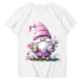 thumbnail image 3 of VBTAPA Women's Happy Easter Shirt Funny Bunny T-Shirt Cute Rabbit Graphic Tees Egg Hunt Holiday Party Tops Big Sales Today White L, 3 of 5