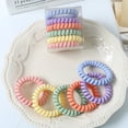 thumbnail image 3 of AURORA TRADE 6PCS Spiral Hair Ties, Coil Hair Ties, Phone Cord Hair Ties, Ponytail Hair Coils No Crease, 3 of 5